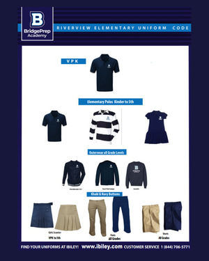 BridgePrep Academy's 2025-2026 school uniforms can now be purchased at Ibiley Uniforms!